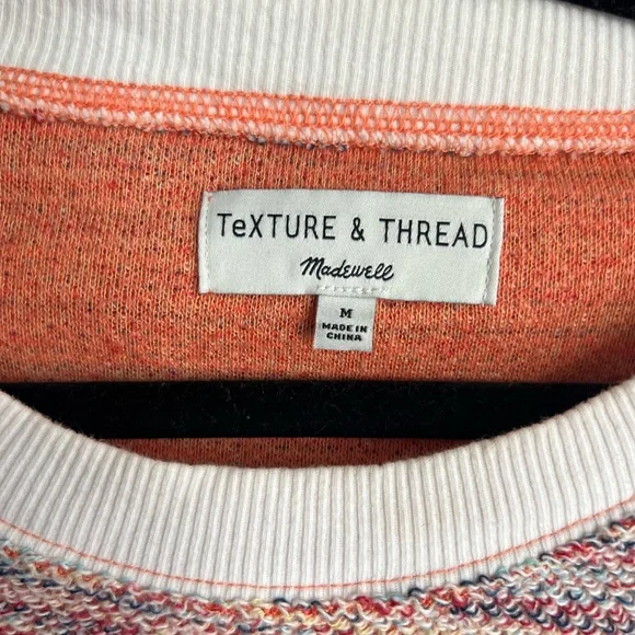 Madewell Texture and Thread Rainbow Space Dye Terry Sweatshirt Tee - Size Medium - Picture 2 of 4